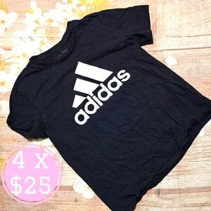 Adidas Black Tee with White Logo
